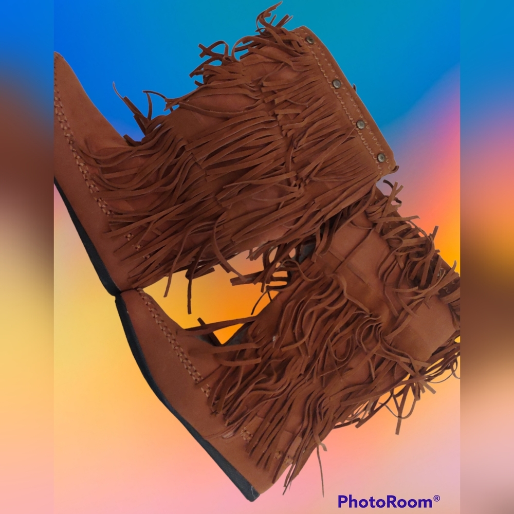 Hot cakes fringe high boots women 11